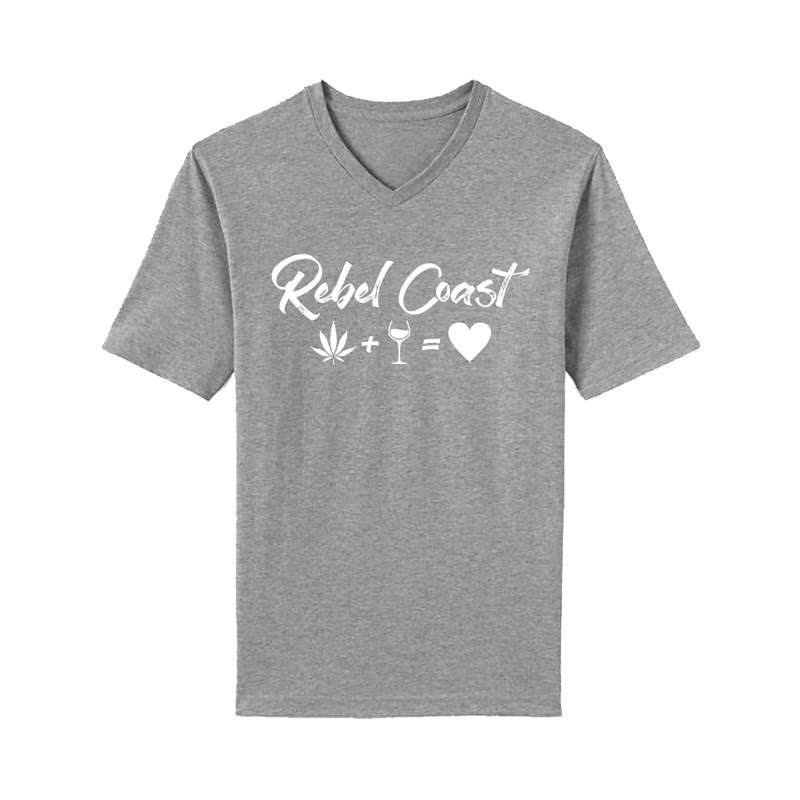 Men's New Rebel Coast Weed+Wine=Love Shirt